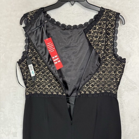 NEW Ivanka Trump Sleeveless Sheath Dress Size 16 Black Beige Floral Crochet Chic - Picture 7 of 14
